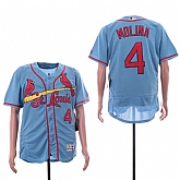 Cardinals 4 Yadier Molina Light Blue Flexbase Jersey Sguo,baseball caps,new era cap wholesale,wholesale hats